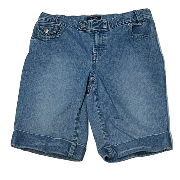 Sonoma bermuda cuffed shorts womens 6 petite 28 x 10 Kohl's blue - Picture 1 of 6